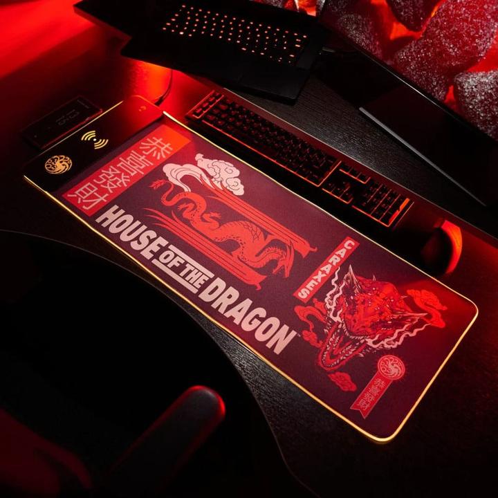 Actual product image Numskull Mouse pad House of Dragons + wireless Charge 30x80cm (XXL)