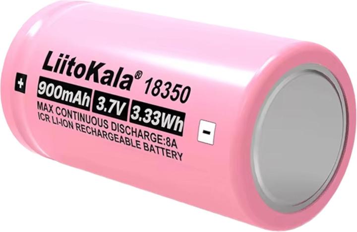 Image du produit Purecrea Batterie Li-Ion 3.7V 900mA 18350 avec pôle plat (1 pcs, 18350, 900 mAh)