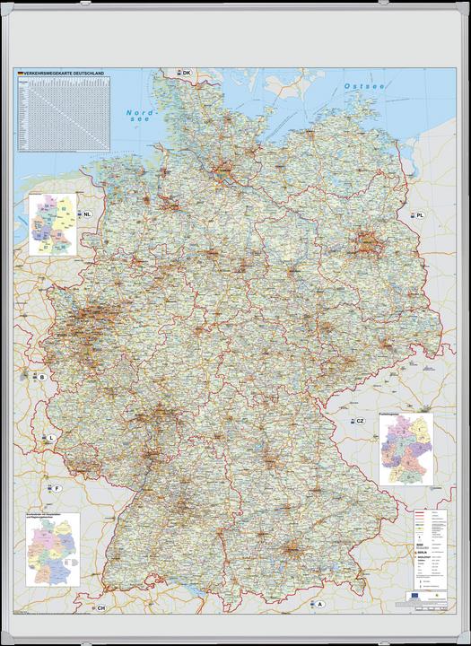 Immagine prodotto Franken Kartentafel Strassenkarte Deutschland pinnbar (Tedesco)