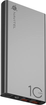 Devia Powerbanka Navitel PWR10 AL stÅ™Ã­brnÃ¡ (10000 mAh, 22.50 W, 22.50 Wh)
