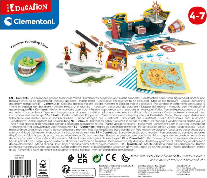 Immagine prodotto Clementoni Educazione - Costruire e giocare con la barca dei pirati