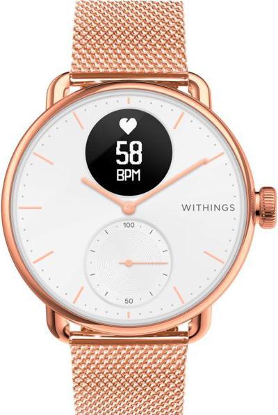 Produktbild Withings Mesh Looparmband (18 mm, Edelstahl und PVD-Beschichtung, Steel HR 36mm)