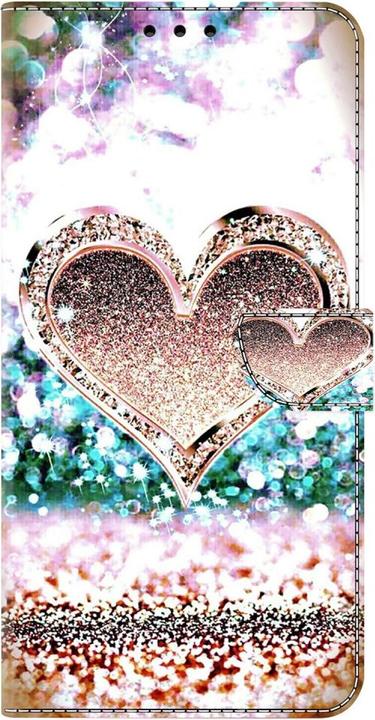 Immagine prodotto Art Custodia a libro per iPhone 15 Pro Max con tasca per carte Golden Heart (Apple iPhone 15 Pro Max)