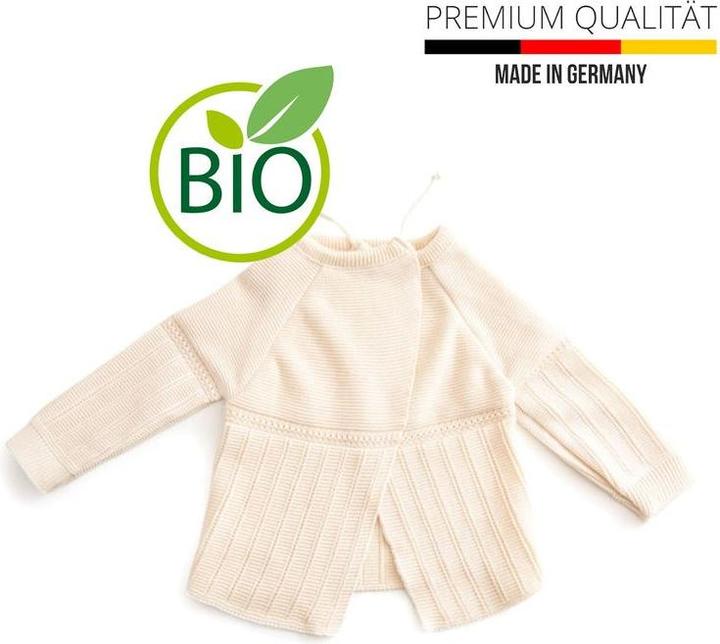 Produktbild Sonnenstrick Baby-Strickjacke Gr. 62/68 Baby-Jäckchen Baumwolljacke für Neugeborene (62, 68)