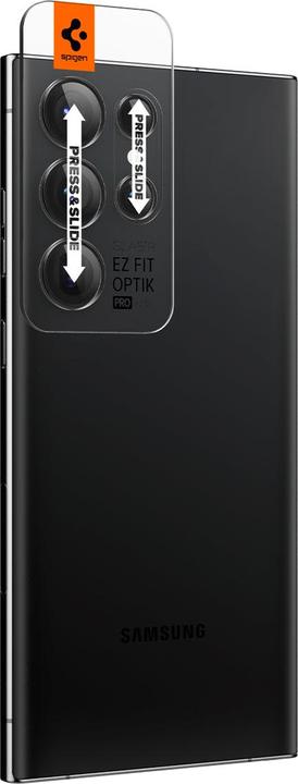Actual product image Spigen Optics Pro Camera Sam S23 Ultra 2szt./2pcs czarny/black AGL05950 (2 Piece, Samsung Galaxy S23 Ultra)