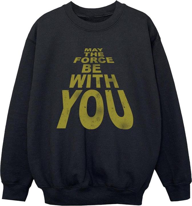 Actual product image Star Wars Boys May The Force Be With You Boyfriend Fit Sweatshirt (140, 146)