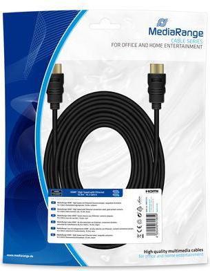Image du produit MediaRange Câble de connexion HDMI High Speed Ethernet. 10Gibt/s 10m (10 m, HDMI)