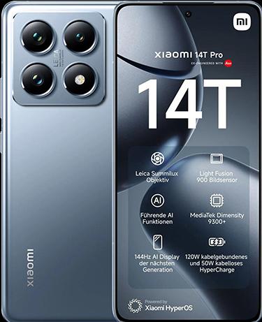 Xiaomi 14T Pro 5G 12GB/512GB, blauw (EU) (512 GB, Titaanblauw, 6.67", Dubbele SIM, 50 Mpx, 5G)
