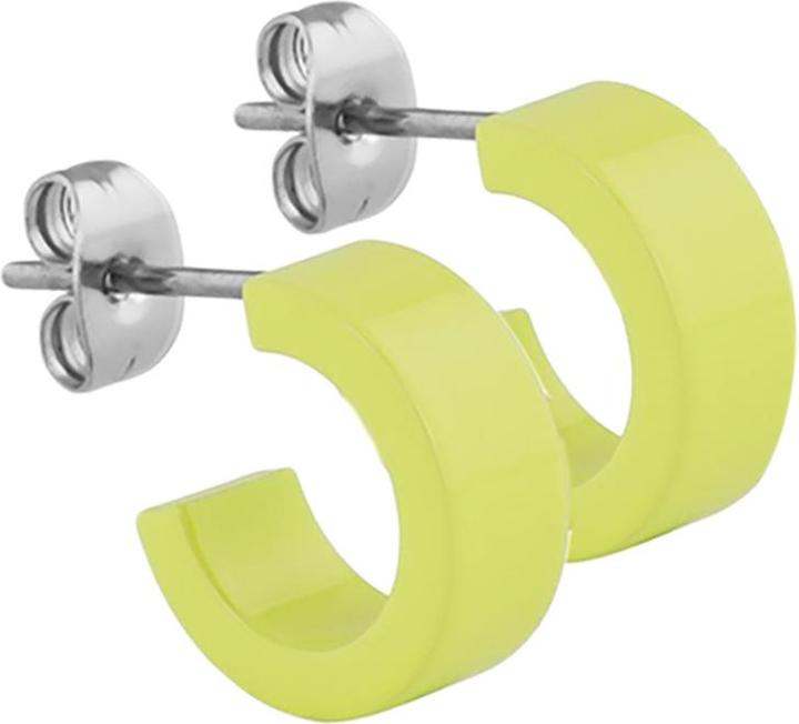 Immagine prodotto Star Piercing Orecchini giallo tondo piatto 5x14 (senza ottone, Acciaio chirurgico 316L)