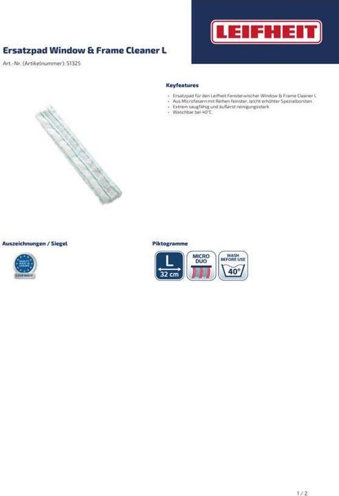 Actual product image Leifheit 3in1 replacement fleece Micro Duo (1 pcs.)