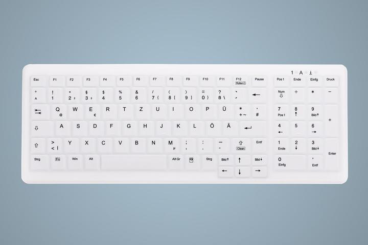 Actual product image Active Key AK-C7000F-UVS-W/GE Keyboard USB + PS/2 White (DE, Cable)