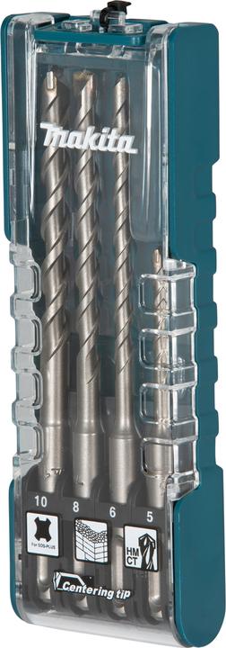 Actual product image Makita E-13596 SDS-PLUS masonry drill bit set 4 pieces (10 mm, 5 mm, 8 mm, 6 mm)