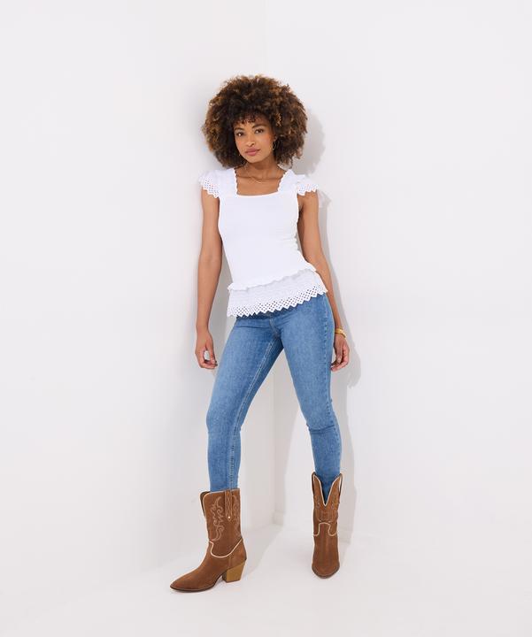 Produktbild Joe Browns Slim Fit Frilly Broderie Peplum Top (14)