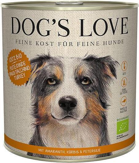 Produktbild Dog's love BIO Truthahn, Amaranth, Kürbis & Petersilie (Adult, 6 Stk., 800 g)