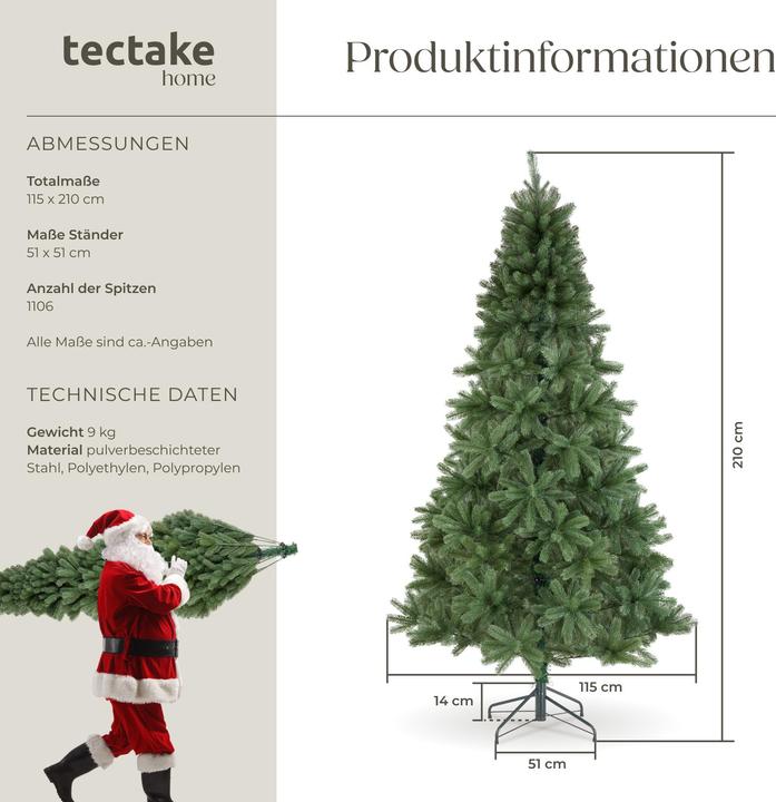 Image du produit tectake Künstlicher Weihnachtsbaum Dancer mit Spritzgussnadeln