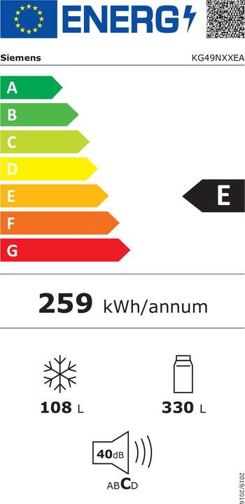Energie-Label Siemens KG49NXXEA (438 l)