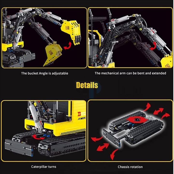 Immagine prodotto HappyBuild 22006 - Piccolo escavatore (RC) (1718 pezzi)