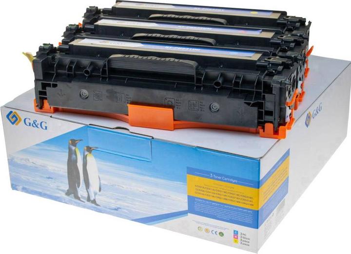 Actual product image Toner compatible with HP 125A/128A/131A/CF373AM/Canon 716 three-pack cyan - To
