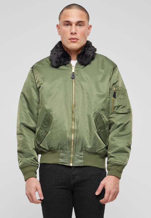 Produktbild Brandit MA2 Fur Collar Outdoorjacke Grösse L Farbe Oliv (L)