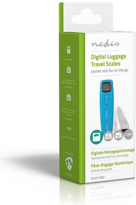 Produktbild Nedis Digital-Gepäck-Waage | 50 kg | Tara Funktion (Kofferwaage)
