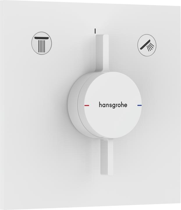 Produktbild hansgrohe DuoTurn E Mischer, Unterputz, 2 Verbraucher, 2 Funktionen, eckige Rosette, 75417