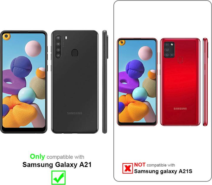 Actual product image Cadorabo Book with stand function cover (Samsung Galaxy A21)