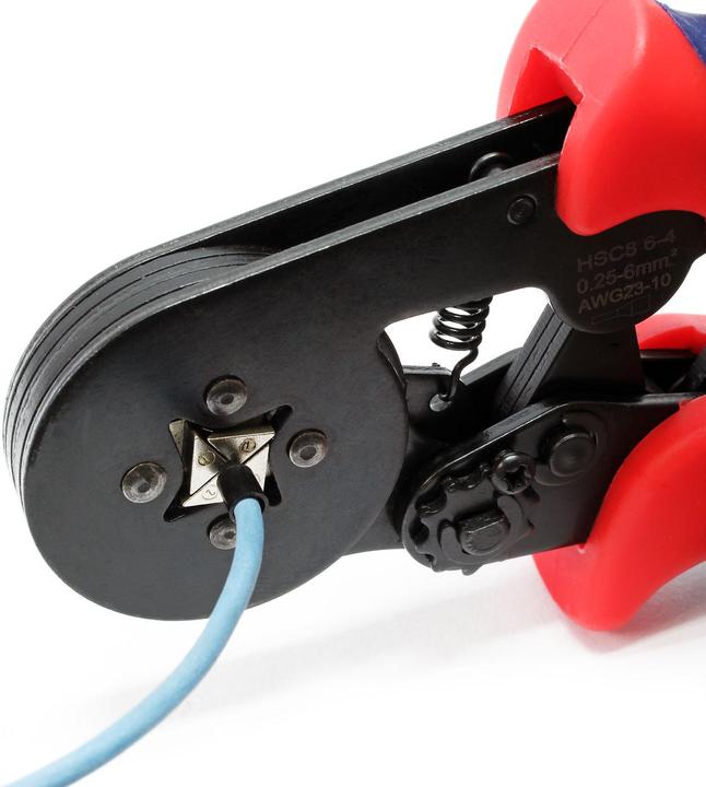 Produktbild Wiltec Crimpzange Aderendhülsen 0,25-6mm Aderendhülsenzange Zange Kabelschuhe (240 mm)