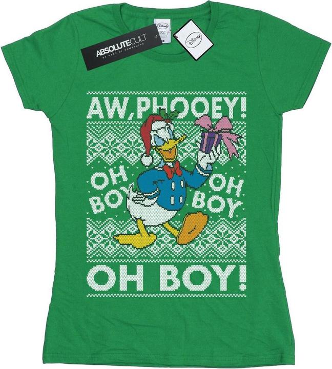 Disney Donald Duck Christmas Fair Isle TShirt (M)