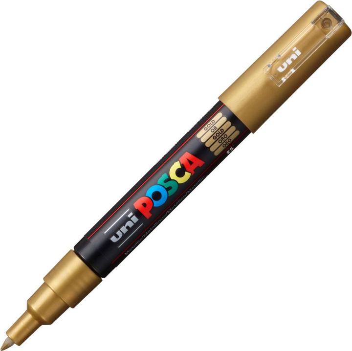 Immagine prodotto Posca Marchio PC-1M a punta tonda (Oro, Nero, 0.70 mm, 1 x)