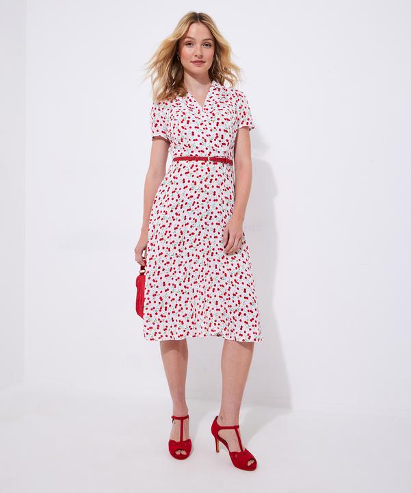 Actual product image Joe Browns Cherry Print Tie-Waist Midi (42)