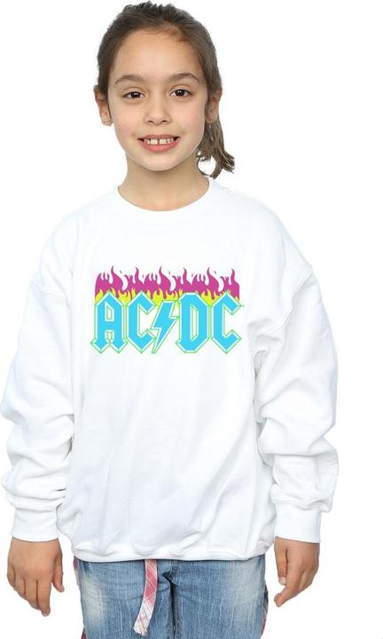 Produktbild AC/DC Neon Flames Sweatshirt Mädchen (128)
