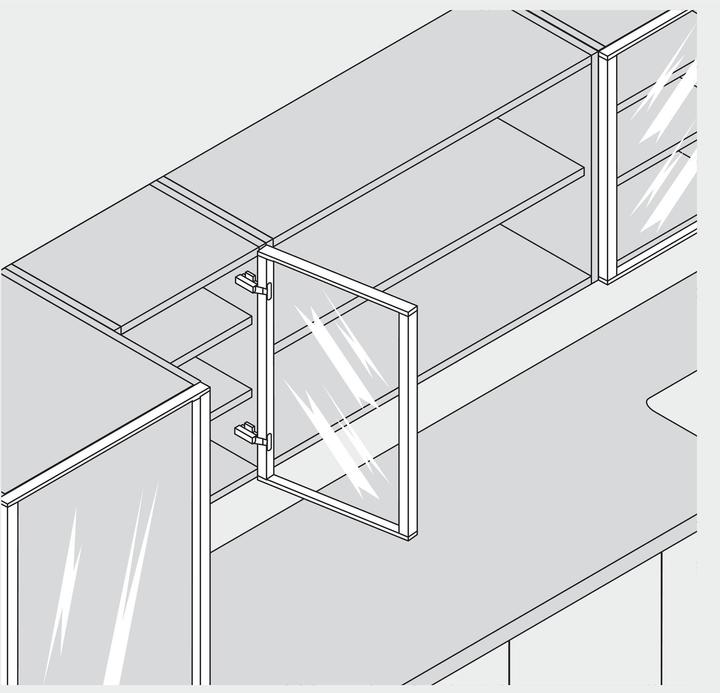 Image du produit Blum 71T950A NI charn.porte cadre alu 95°vis.
