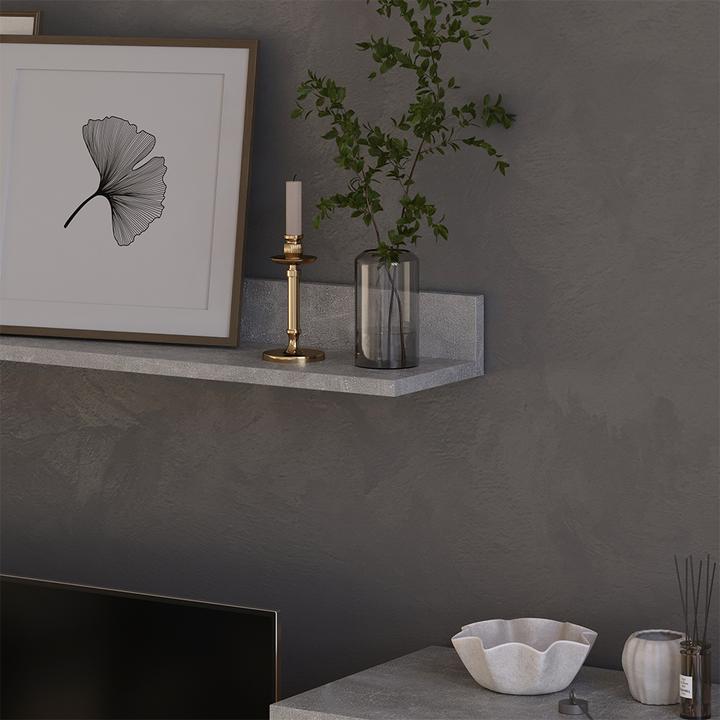Actual product image Vichy Lowboard & Regal Berno, Beton/Weiss, mit 1 Klappe