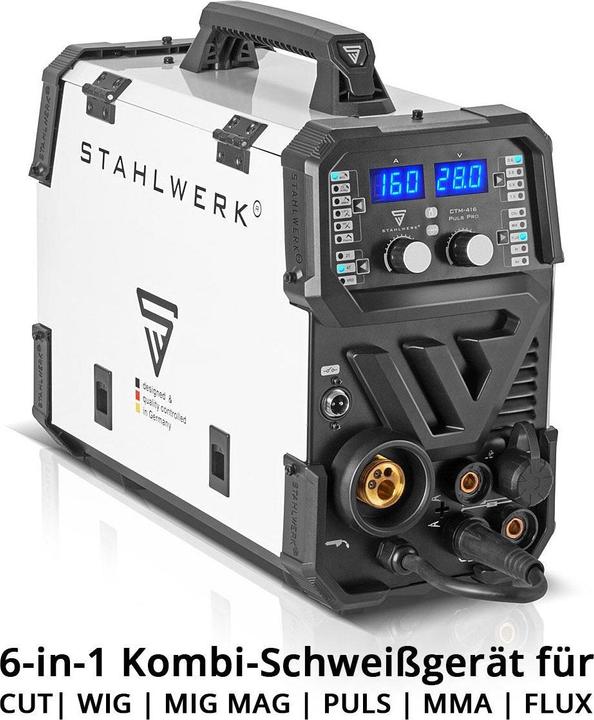 Produktbild Stahlwerk Kombi Schweissgerät CTM-416 PULS Pro Vollausstattung 6 in 1 160 A