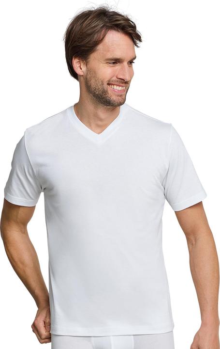 Produktbild Schiesser 2er - Pack Herren American T- Shirts mit V-Ausschnitt, 100% Baumwolle (S)