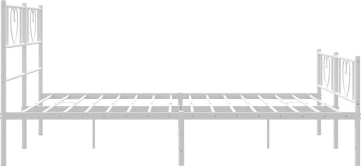 Image du produit VidaXL Cadre de lit Tête de lit Pied de lit Métal Lit double Blanc 120x190cm (120 x 190 cm)