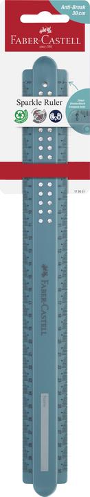 Actual product image Faber-Castell Sparkle ruler, 30 cm. Colour: ocean (300 mm)