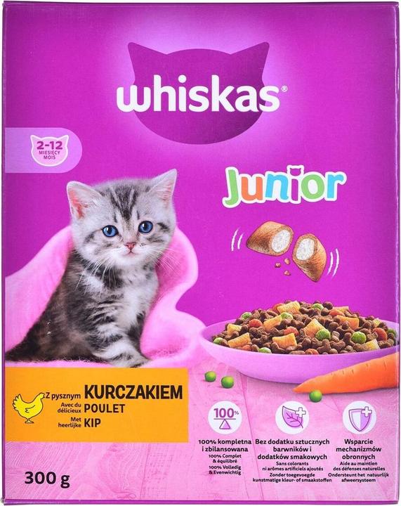 Produktbild Whiskas 5900951014079 Katzen-Trockenfutter 300 g Kitten Huhn (Junior, 300 g)