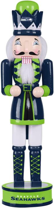 Actual product image Foco Seattle Seahawks NFL Nutcracker Wooden Figure 35Cm