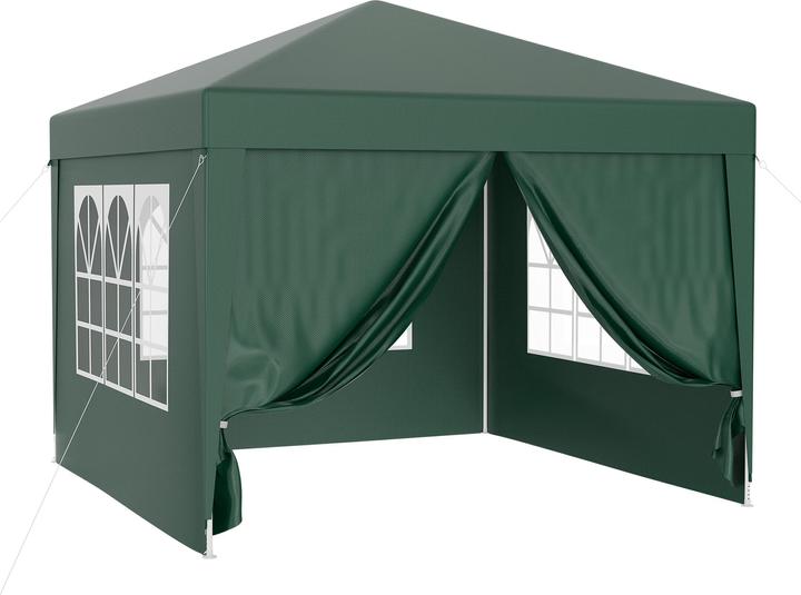 Produktbild Wiltec Pavillon 3x3m in Grün mit UV-Schutz 50+ Gartenpavillon Partyzelt Camping (300 cm, 300 cm)