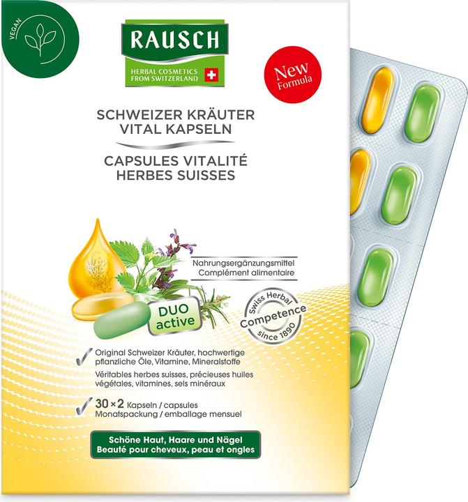 Produktbild Rausch Schweizer Kräuter Vital Kapseln (60 Stück, Kapseln, 90 g)