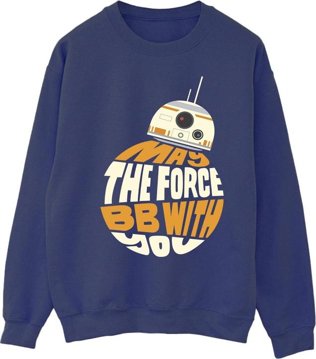 Actual product image Star Wars Mens May The Force BB8 Sweatshirt (S)