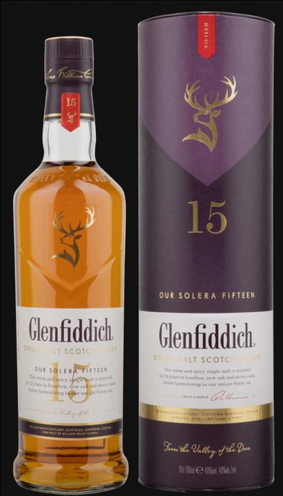 Glenfiddich 15 Years Solera (Single Malt, Scotch Whisky, 1 x 70 cl)