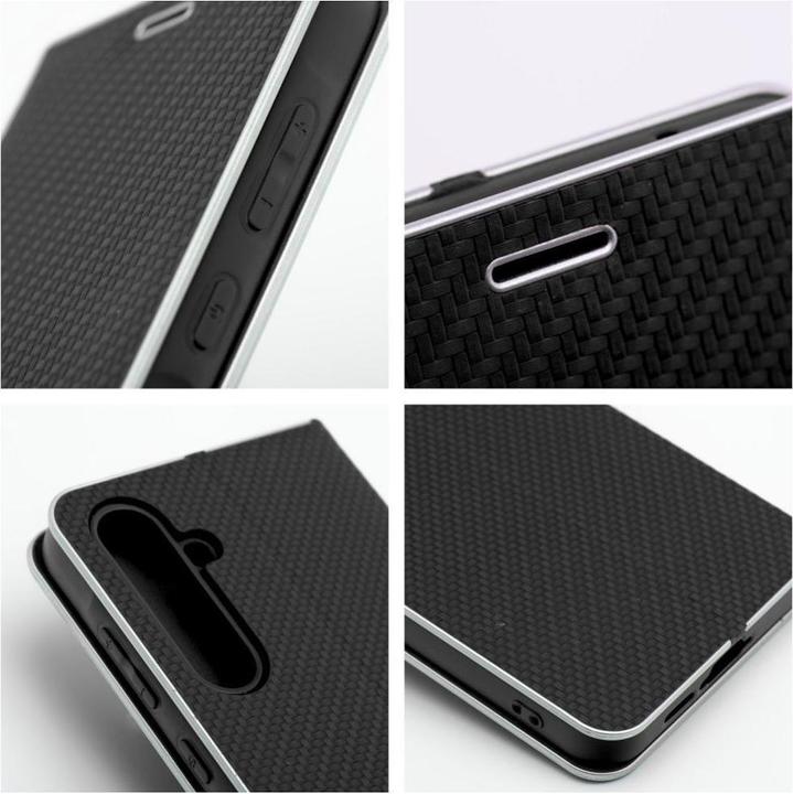 Actual product image Forcell Book case OEM LUNA Book Carbon for SAMSUNG S22 black (Samsung Galaxy S22+)