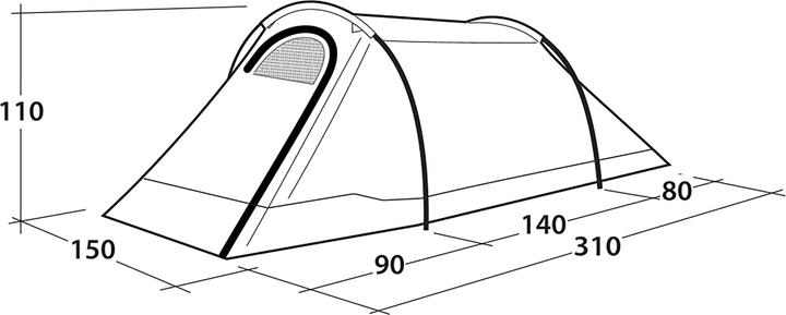 Immagine prodotto Outwell Earth 2 (Tenda a tunnel, 3.70 kg, 2 persone)