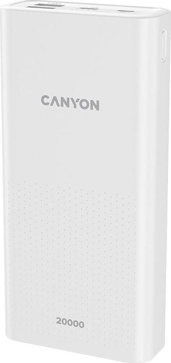 Produktbild Canyon Power bank PB-2001 20000 mAh White (20000 mAh, 20 W, 74 Wh)