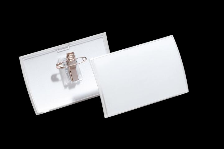 Actual product image Durable Name tag w. combination clip 54x90mm