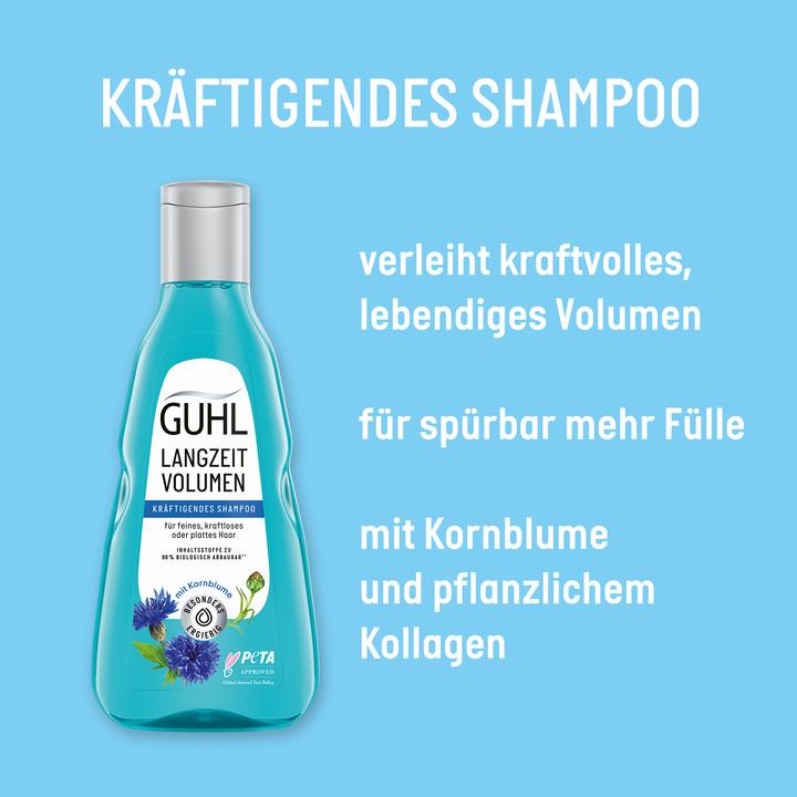 Produktbild Guhl Langzeit Volumen Shampoo kräftigend (250 ml, Flüssiges Shampoo)