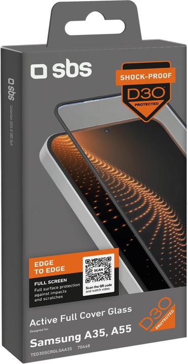 Image du produit SBS Active Full Cover Glass (1 pièce(s), Samsung Galaxy A55, Samsung Galaxy A35)