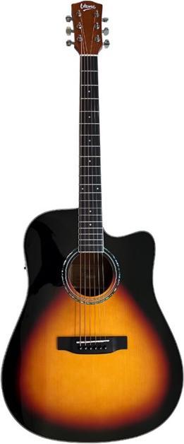 Image du produit V-tone VEAG1 CE VS elektroakustische Gitarre 4/4 Holz (Set de guitare électrique, Bois)